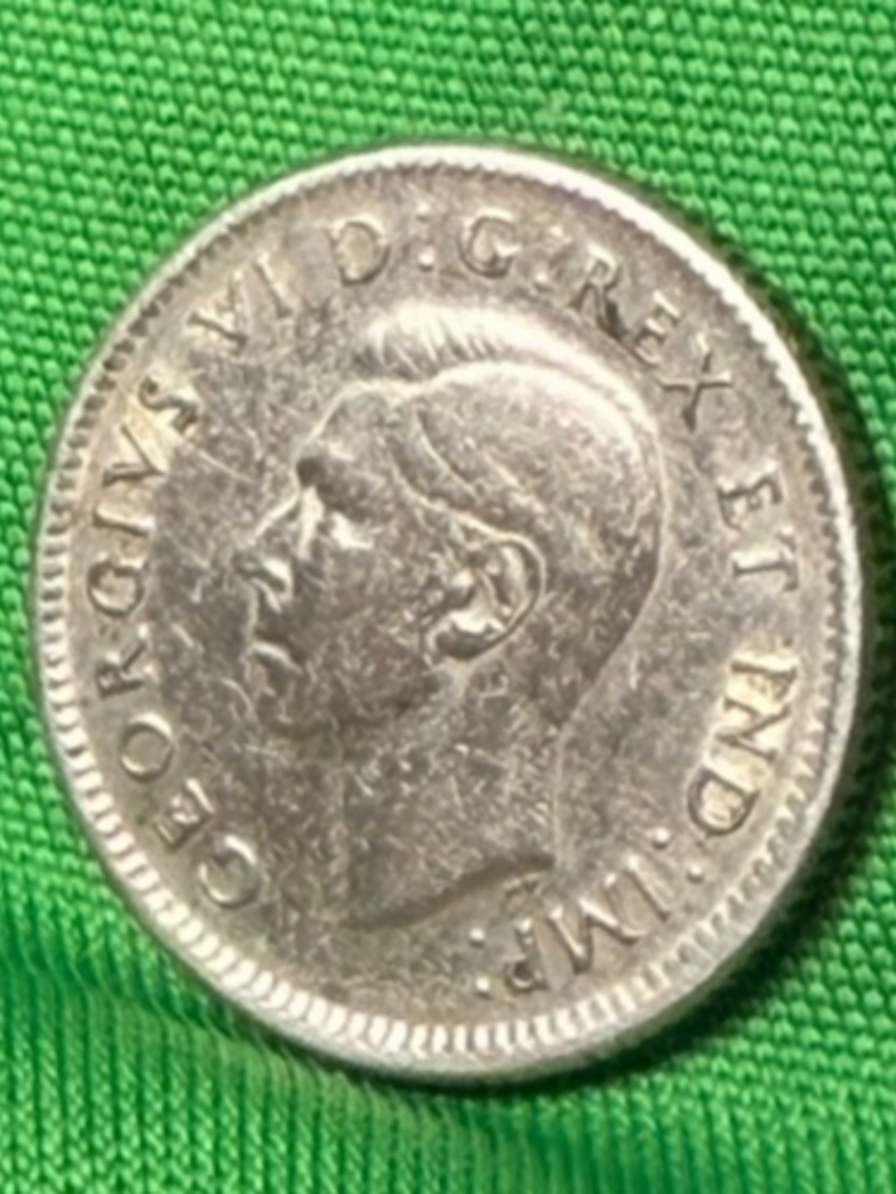 1943 Canada 10 cents George MA VI 80% Silver #206261341842
